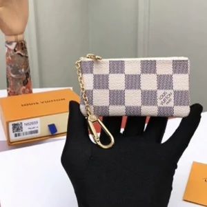 Checkered key pouch